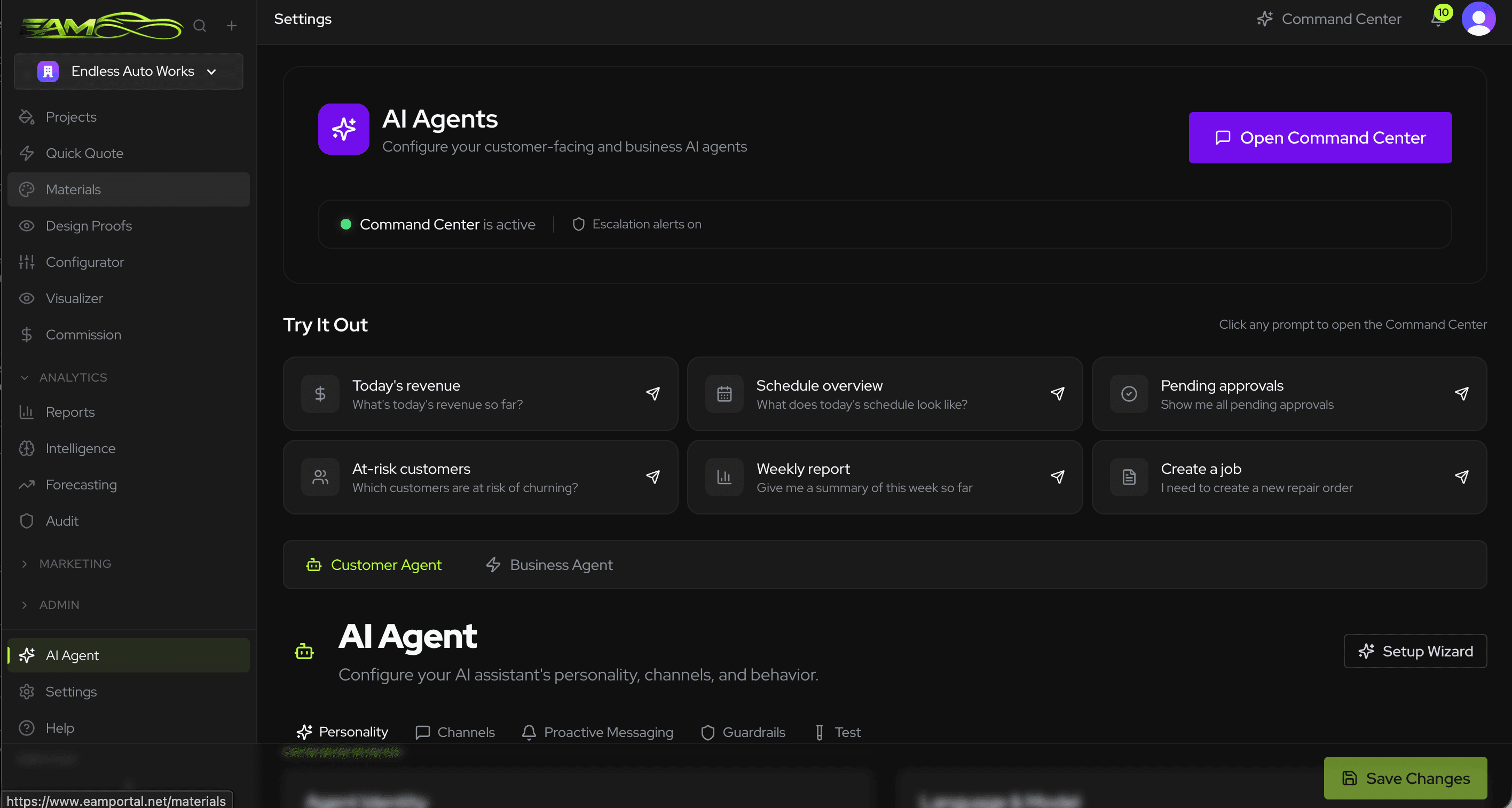 AI Agent Dashboard